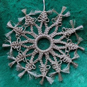 Handmade Macrame Crochet Snowflake Ornaments